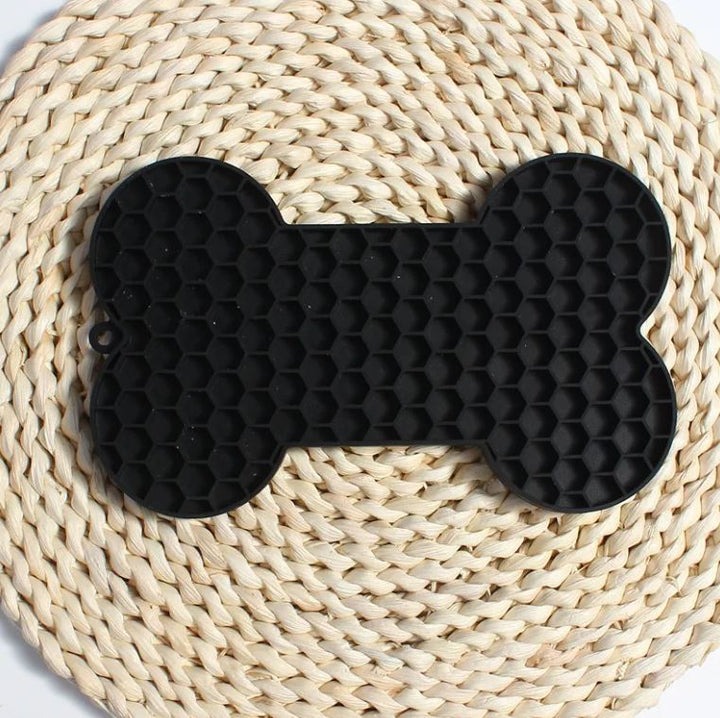 Bone Silicone Dog Lick Mat product image for dogs at Petcous