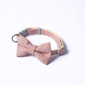 Houndstooth Bow Pet Collar