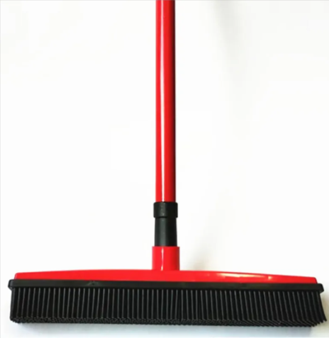 Pet Hair Rubber Broom and Carpet Rake product image for dogs and cats at Petcous