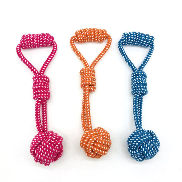 Cotton Rope Ball Pet Chew Toy product image for dogs at Petcous