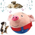 Interactive Squeaky Plush Dog Toy