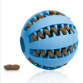 Rubber Slow Feeder Dog Ball product image for dogs at Petcous