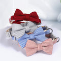 Houndstooth Bow Pet Collar