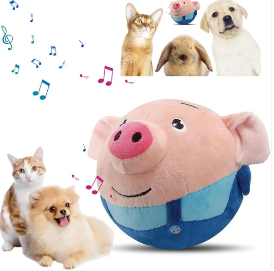 Interactive Squeaky Plush Dog Toy product image for dogs at Petcous