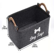 Felt Pet Toy Storage Basket product photo 6 at Petcous