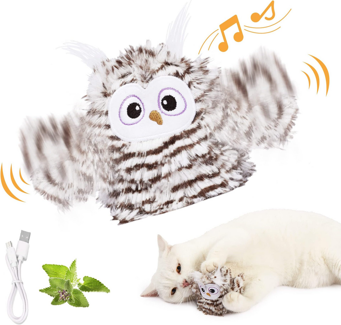 USB Rechargeable Flapping Bird Cat Toy product image for cats at Petcous