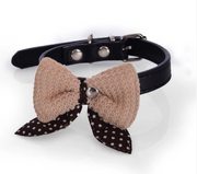 Wool Knitted Bow Pet Collar product photo 2 at Petcous