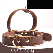 Adjustable Leather Dog Collar product image for dogs at Petcous