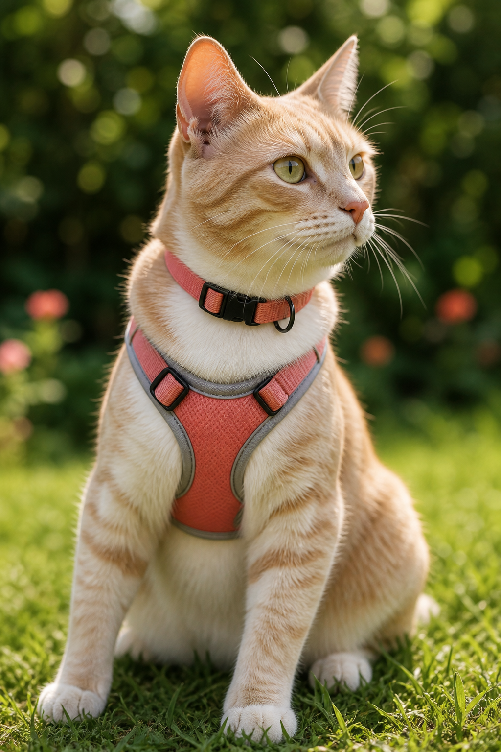 Cat wearing a collar